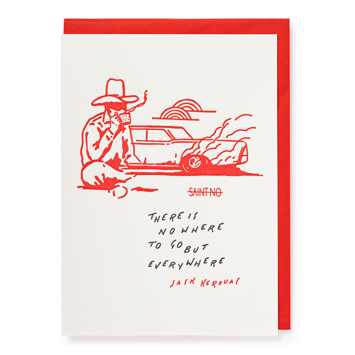 No where to go - Letterpress Cards - Saint No - from Archivist Gallery 