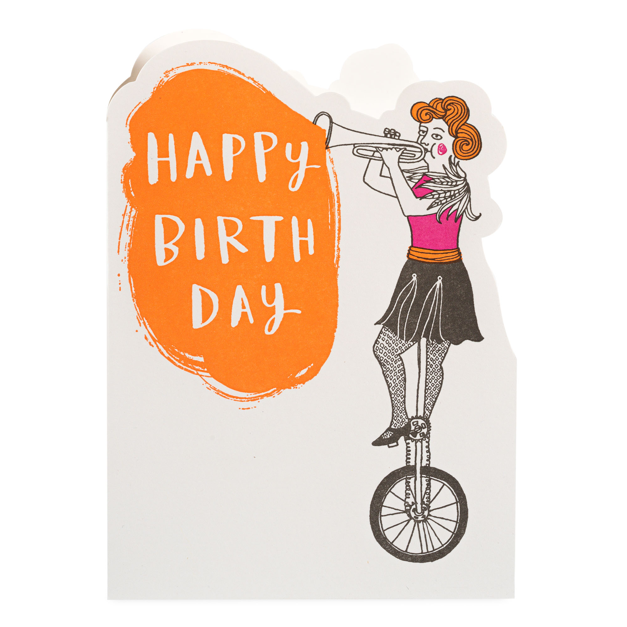 Happy Birthday Trumpeter - Cut-out Cards - Charlotte Farmer - from Archivist Gallery 