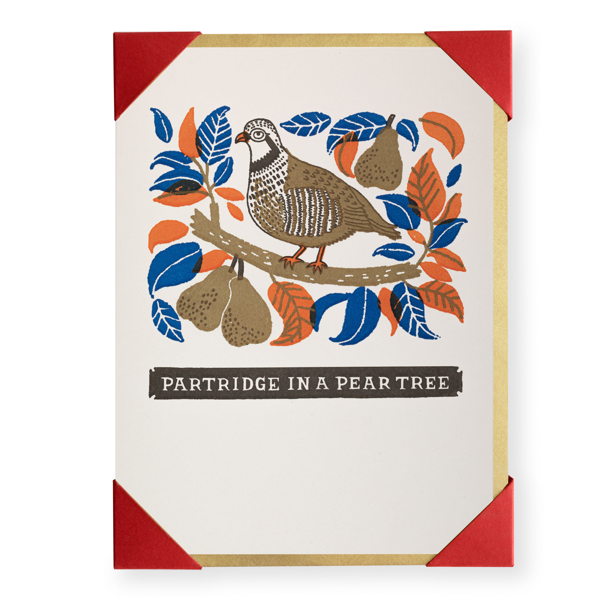 Partridge in a Pear Tree (pack of 5) - Letterpress Cards - Charlotte Farmer - from Archivist Gallery 