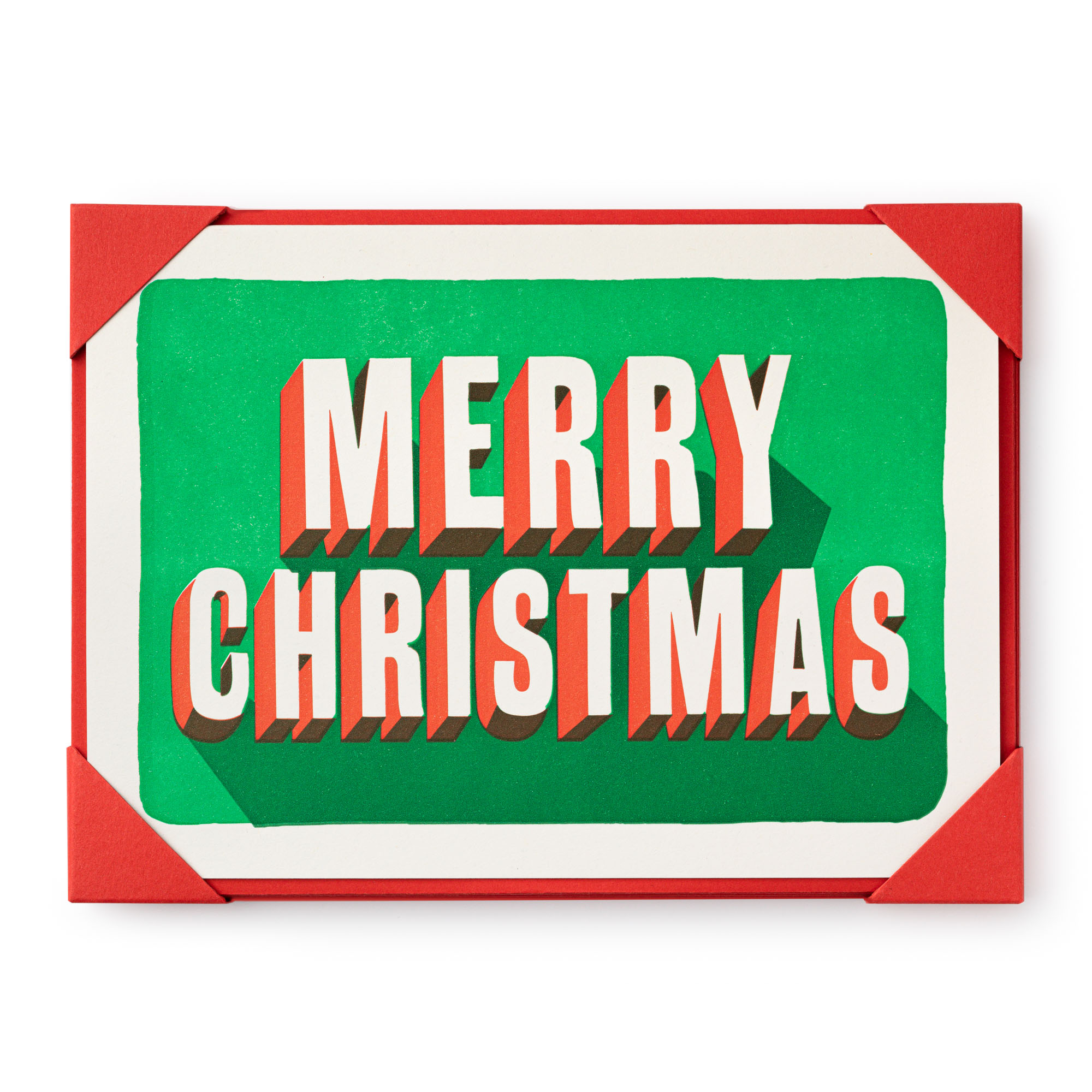 Merry Christmas (pack of 5) - Letterpress Cards - Archivist - from Archivist Gallery 