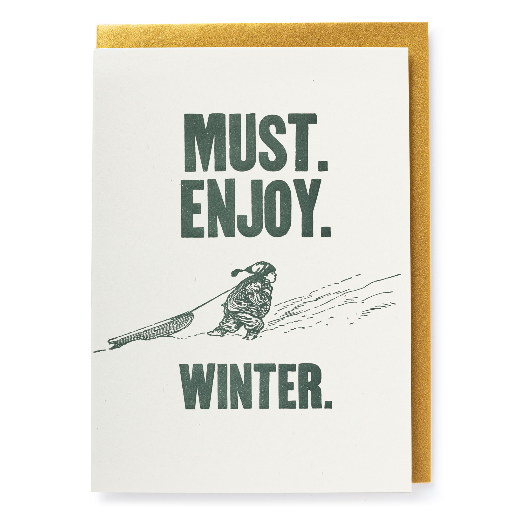 Must Enjoy Winter - Letterpress Cards - from Archivist Gallery 