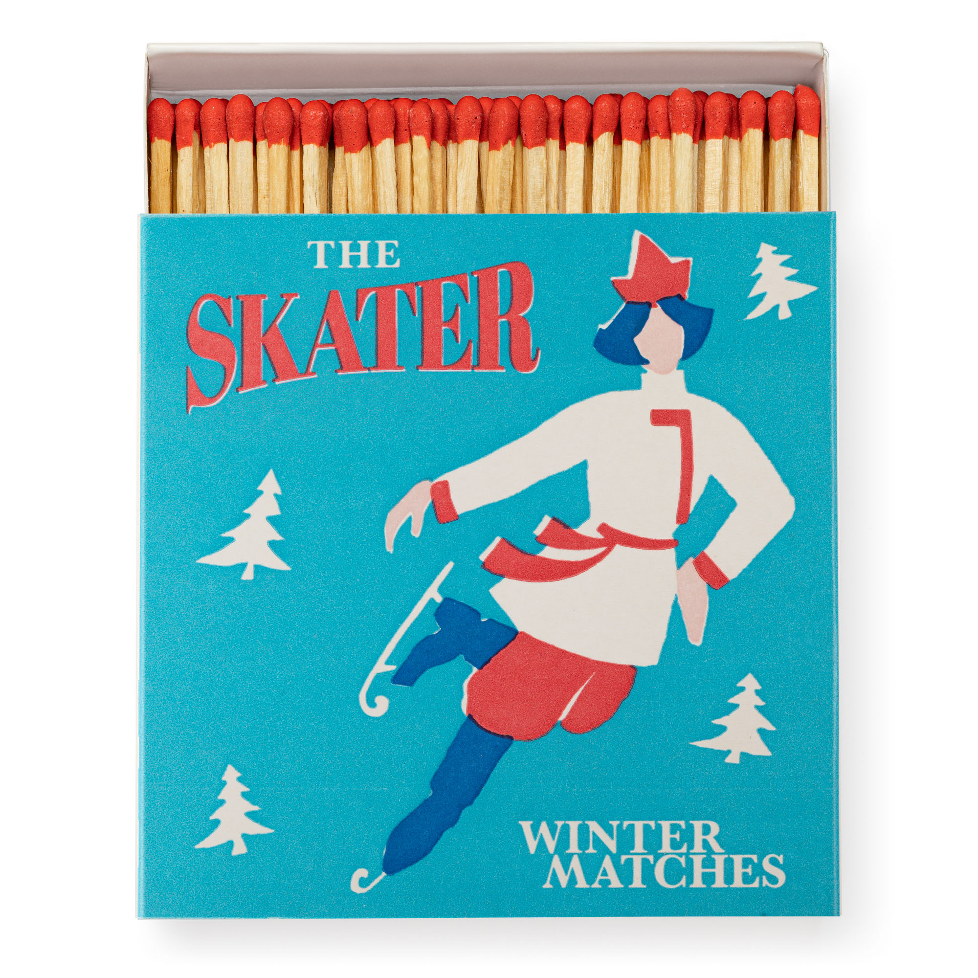 Skater Winter Matches - Square Matchboxes - Archivist - from Archivist Gallery 