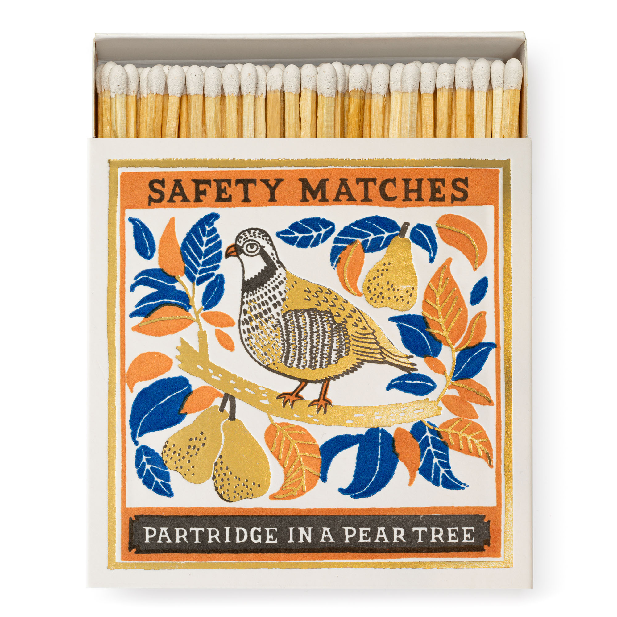 Partridge in a Pear Tree - Square Matchboxes - Charlotte Farmer - from Archivist Gallery 