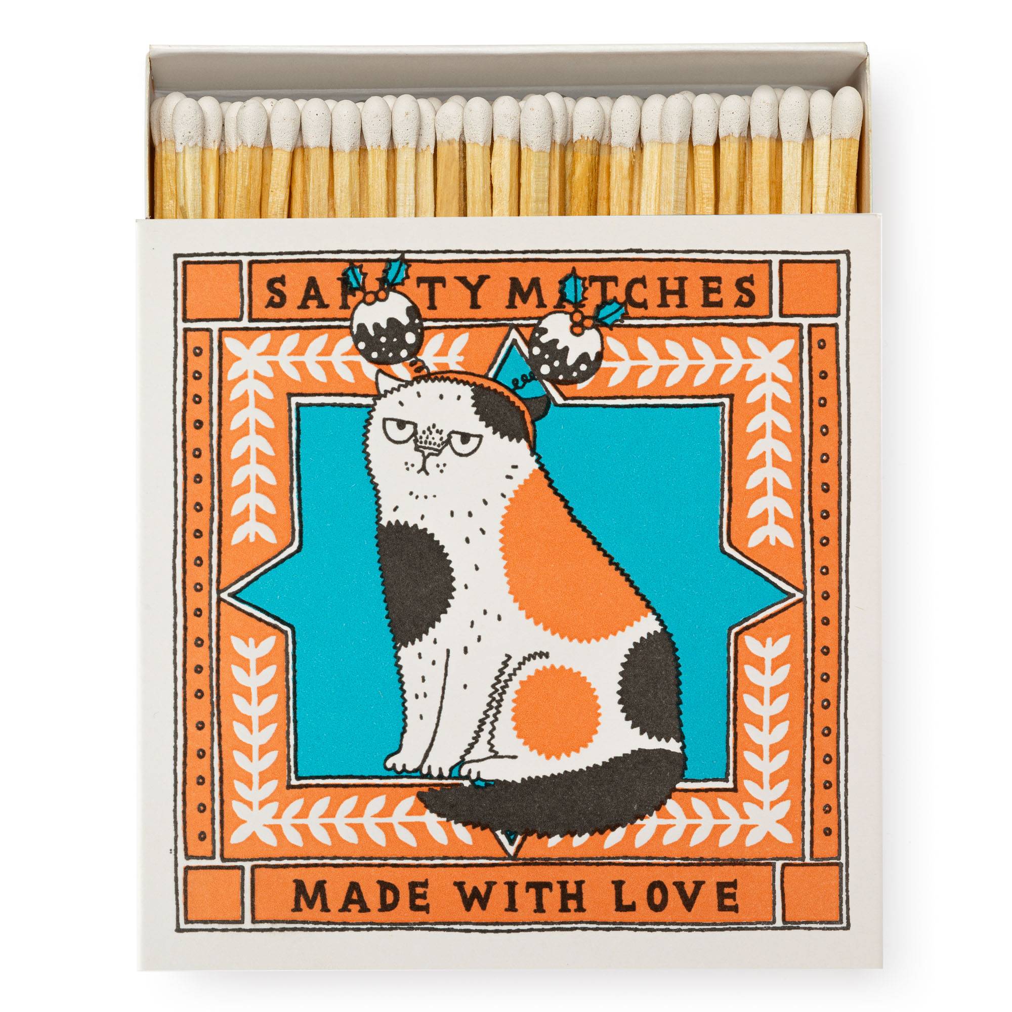 Christmas Cat Matches - Square Matchboxes - Charlotte Farmer - from Archivist Gallery 