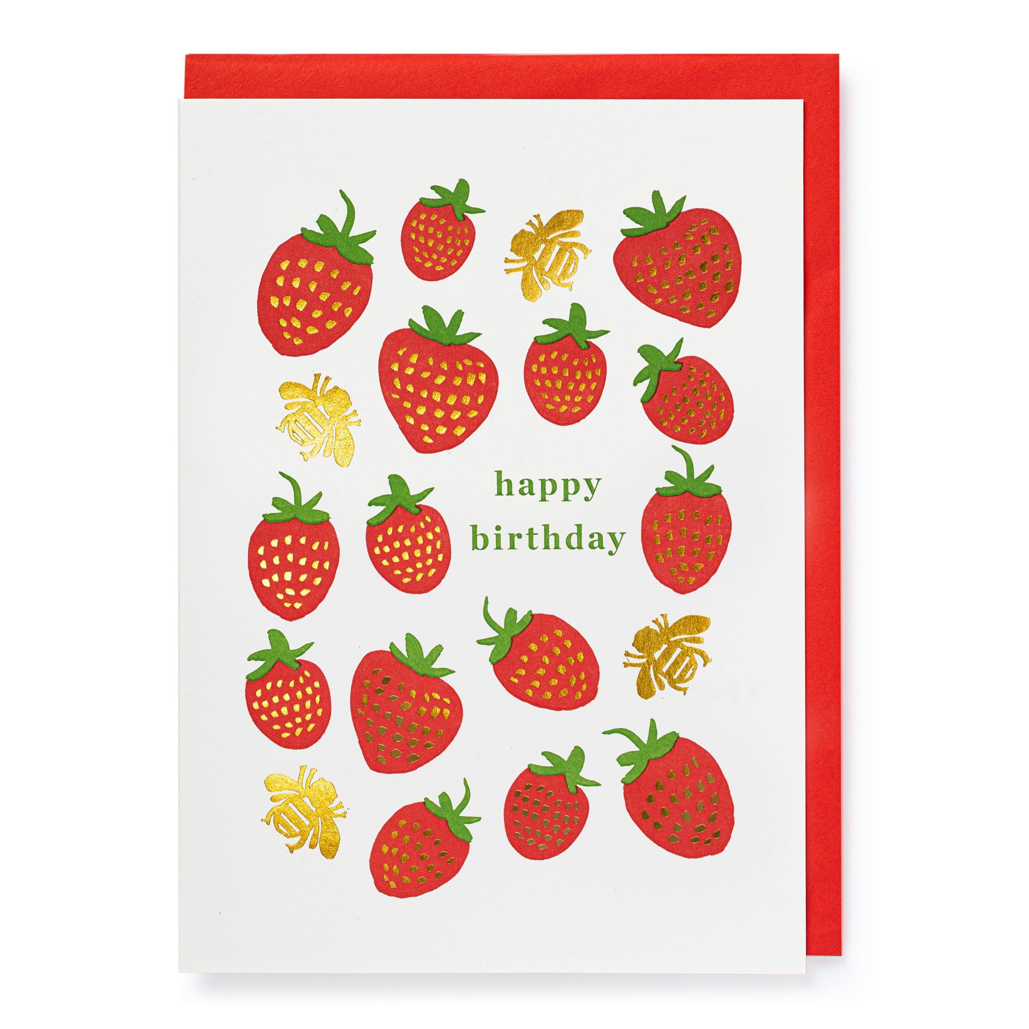 Strawberry Birthday - Letterpress Cards - J.Falkner - from Archivist Gallery 