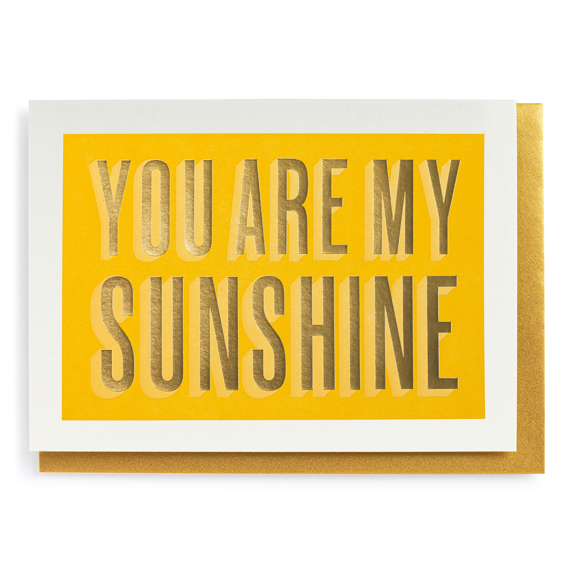 You Are My Sunshine - Letterpress Cards - Archivist QPs - from Archivist Gallery 