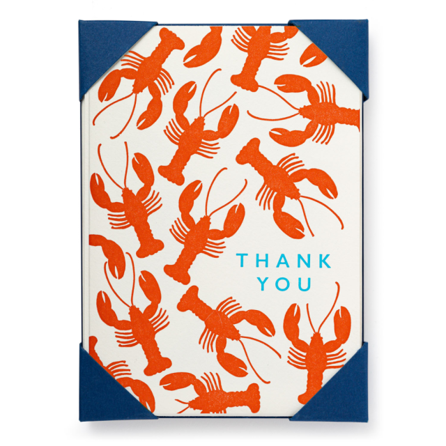 Lobster - Thank Tou - Notelets Packs - Jason Falkner - from Archivist Gallery
