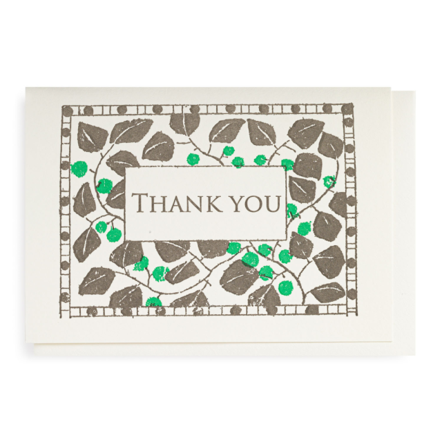 Thank you Leaves & Berries - Notelets Singles - Archivist - from Archivist Gallery