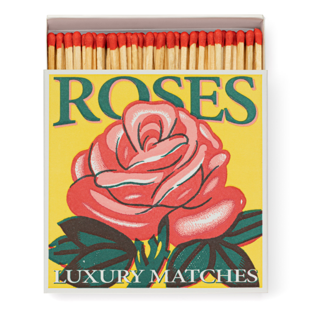 Red Rose - Square Matchboxes - Archivist - from Archivist Gallery