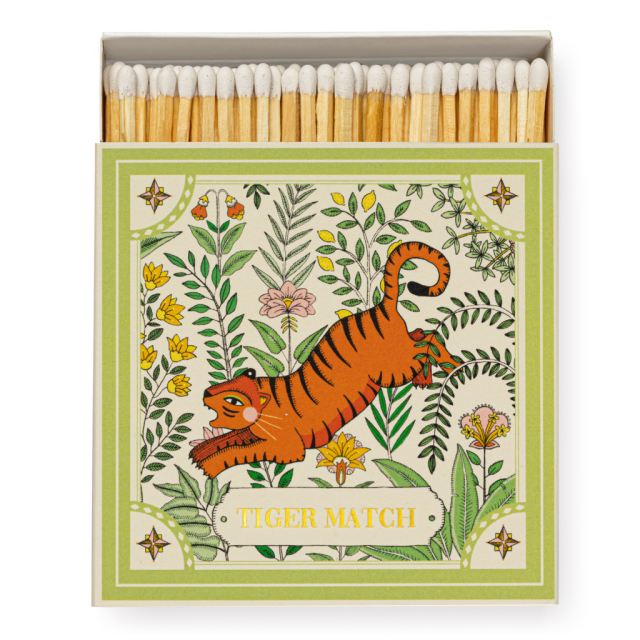 Ariane's Green Tiger - Square Matchboxes - Ariane Butto - from Archivist Gallery