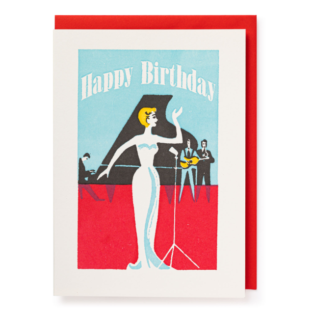 Happy Birthday Singer - Letterpress Cards - from Archivist Gallery