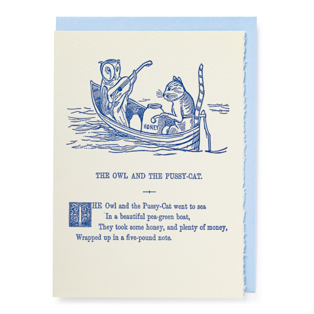 Owl & the Pussycat - Letterpress Cards - from Archivist Gallery