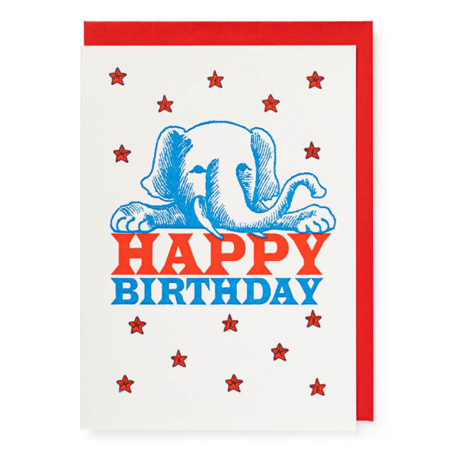 Baby Elephant Birthday - Letterpress Cards - from Archivist Gallery