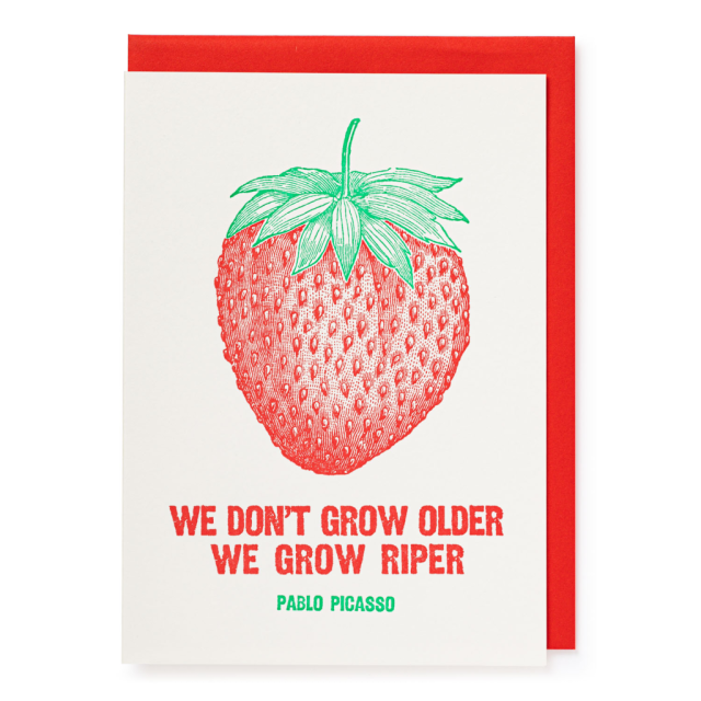 Strawberry fruit - Letterpress Cards - from Archivist Gallery