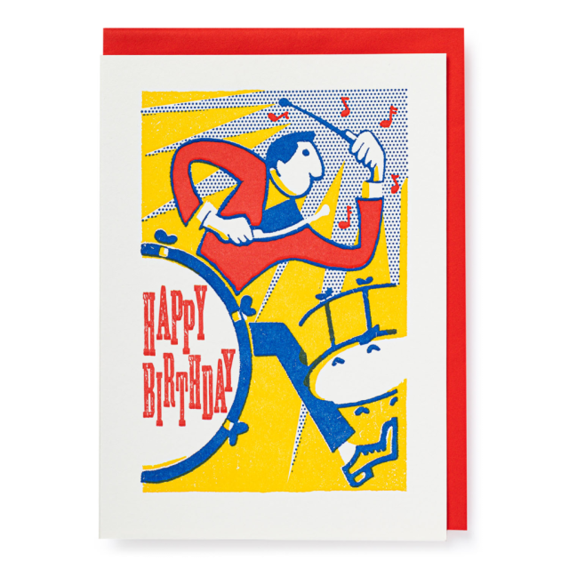 Birthday Drummer - Letterpress Cards - from Archivist Gallery