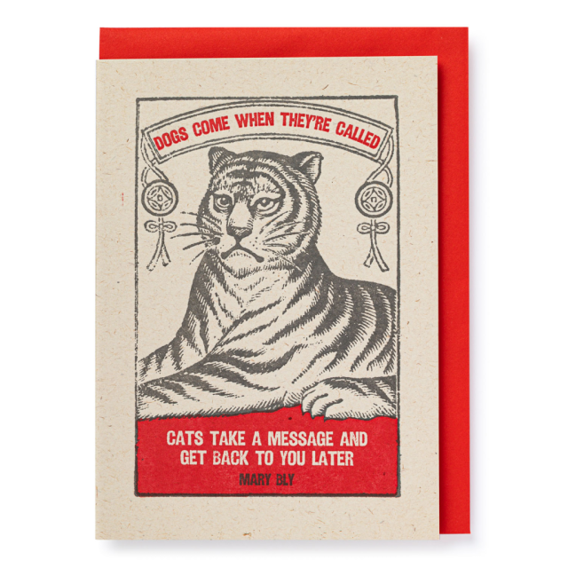 cats / message - Letterpress Cards - from Archivist Gallery