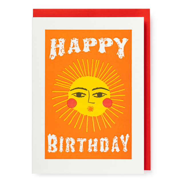 Happy Birthday sun - Letterpress Cards - from Archivist Gallery