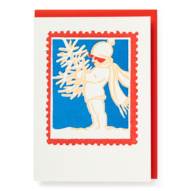 Christmas Child with tree - Letterpress Cards - from Archivist Gallery