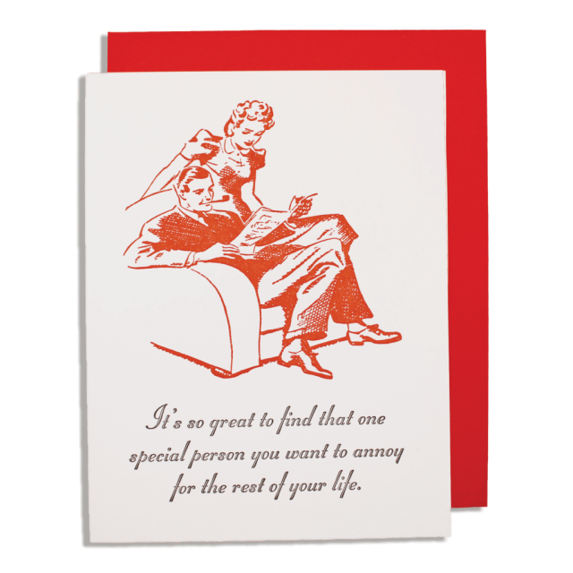 Annoy for rest of life - Letterpress Cards - from Archivist Gallery