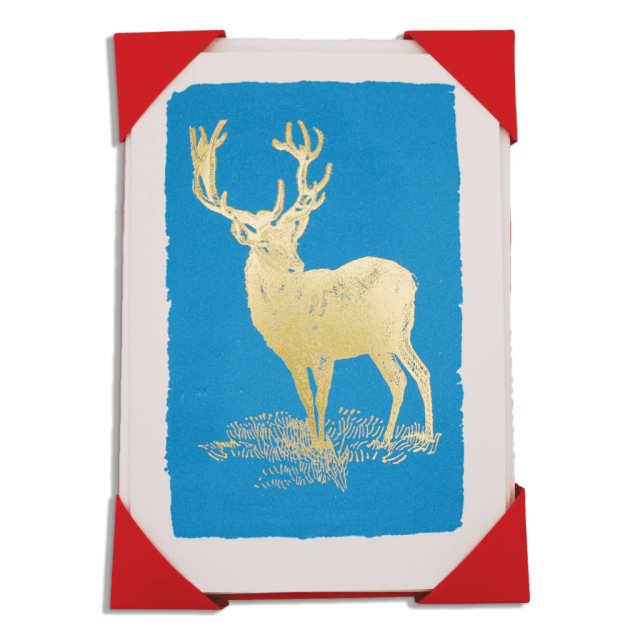 Christmas Stag on Tiffany - Notelets Packs - Archivist - from Archivist Gallery
