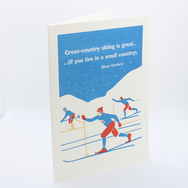 Cross Country Skiing - Letterpress Cards - from Archivist Gallery